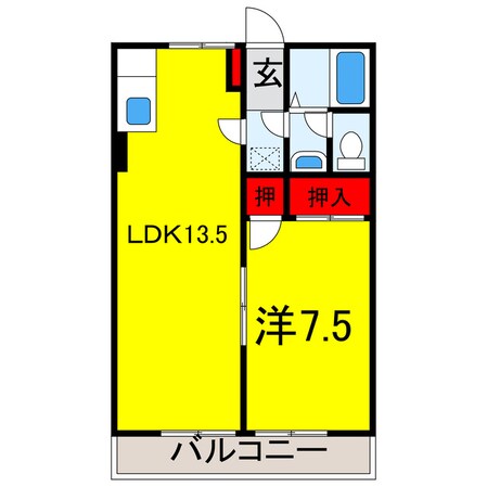 四街道駅 徒歩23分 1階の物件間取画像